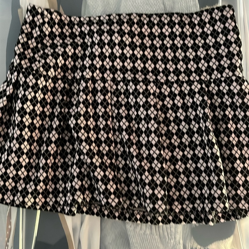 Pink and black skirt